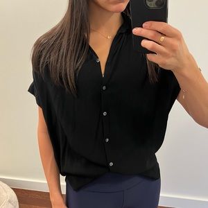 Madewell central drapery shirt, black